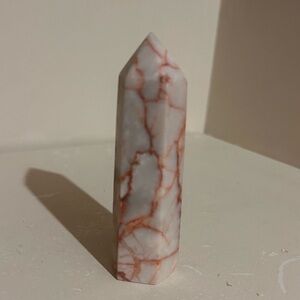 Red vein jasper crystal point